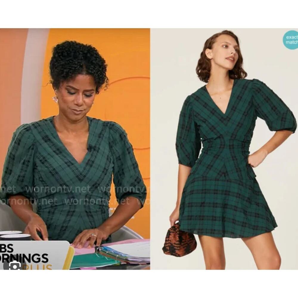 Tanya Taylor Emmaline Plaid Dress Size 2